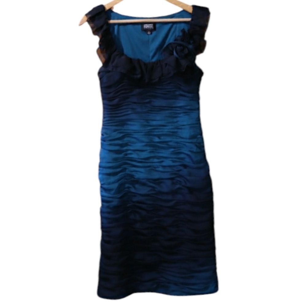 Adrianna Papell Rouched Ombre Formal Evening Dress 10